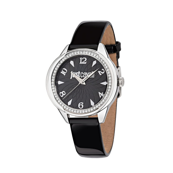Just Cavalli Women's 7251571505 JC01 Black Leather Watch