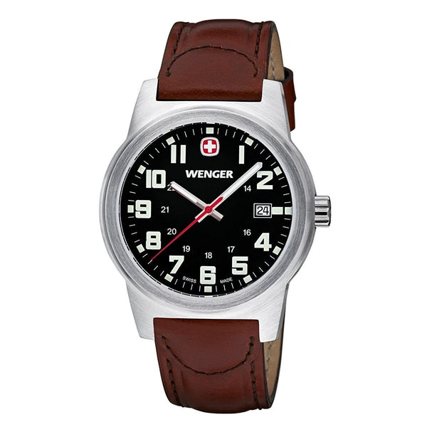 Wenger Men's 72800W Field Classic Brown Leather Watch