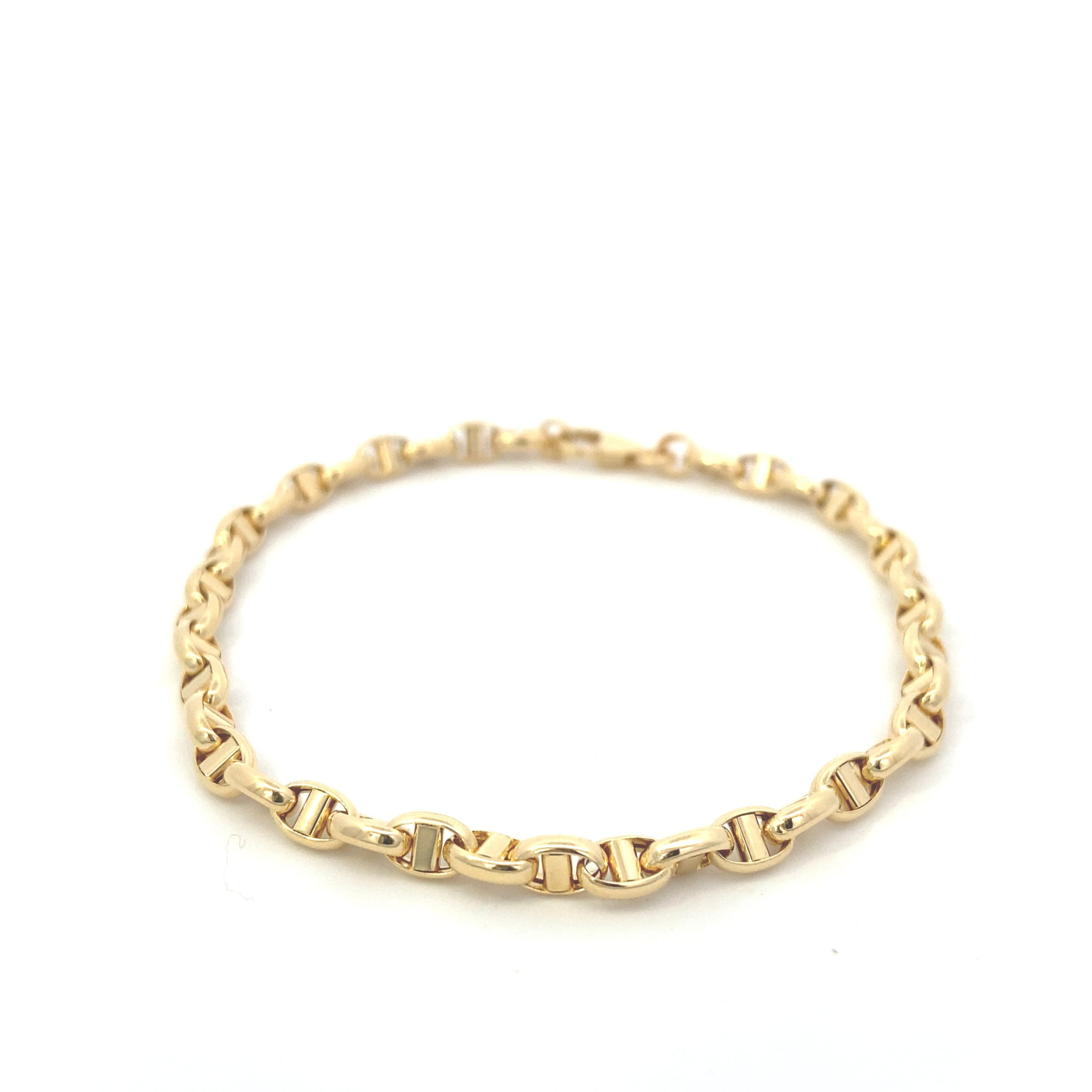 14K Gold Mariner Link Bracelet
