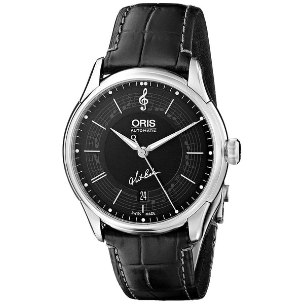 Oris Men's 73375914084LS Artix Chet Baker Limited Edition Black Leather Watch