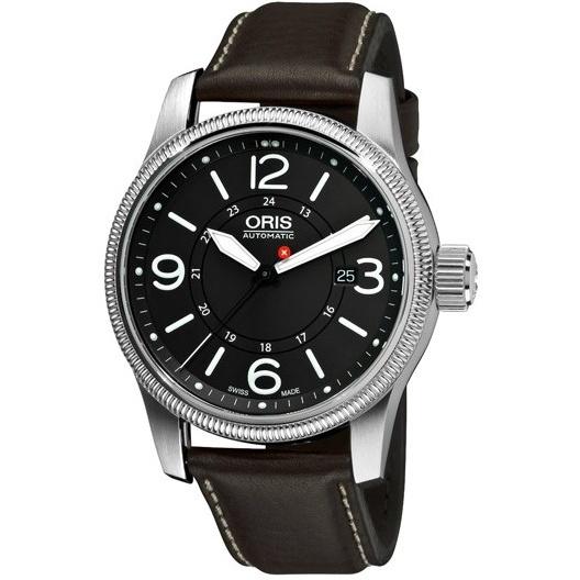 Oris Men's 73376294063LS Big Crown Brown Leather Watch