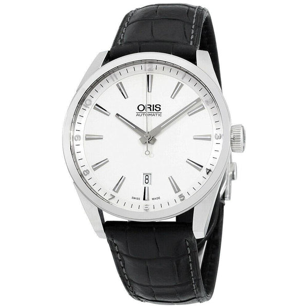 Oris Men's 73376424051LS Artix Date Black Leather Watch