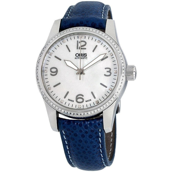 Oris Women's 73376494966LSBLUE Big Crown Swiss Hunter Team Blue Leather Watch