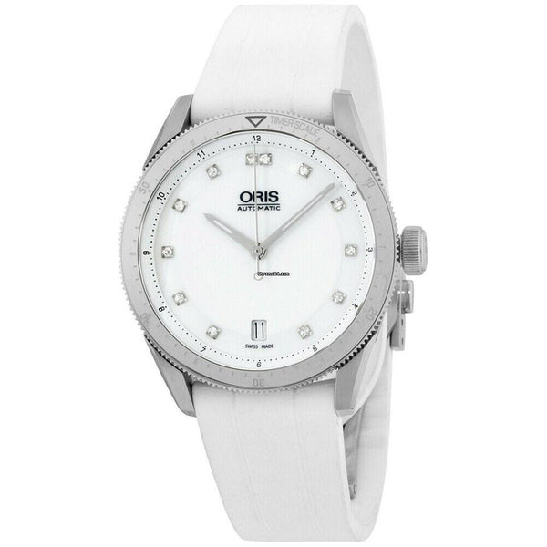Oris Women's 73376714191RS Artix White Silicone Watch