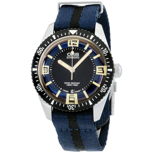 Oris Men's 73377074035TSBLUBLK Divers Two-Tone Canvas Watch