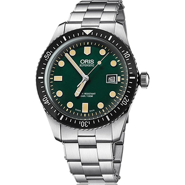 Oris Men's 73377204057MB Divers Stainless Steel Watch