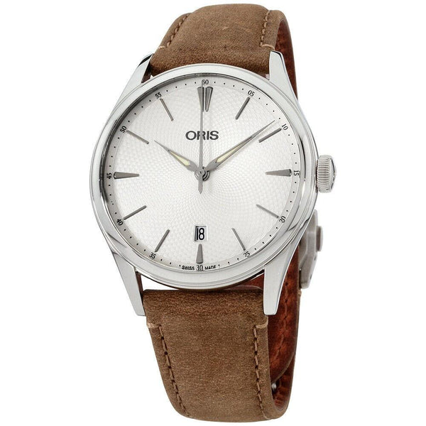 Oris Men's 73377214051LS Artelier Brown Leather Watch