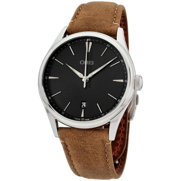 Oris Men's 73377214053LS Artelier Brown Leather Watch