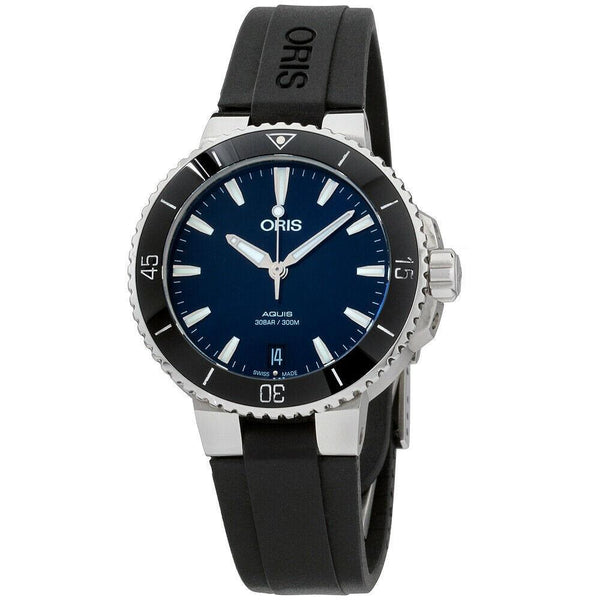 Oris Women's 73377314135RS Aquis Black Silicone Watch