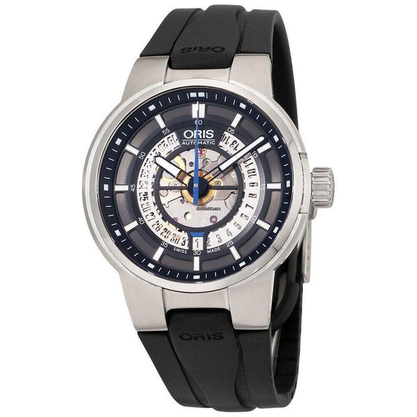 Oris Men's 73377404154RSBLK Williams Engine Black Silicone Watch