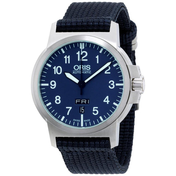 Oris Men's 73576414165TSBLUBGE BC3 Blue Canvas Watch
