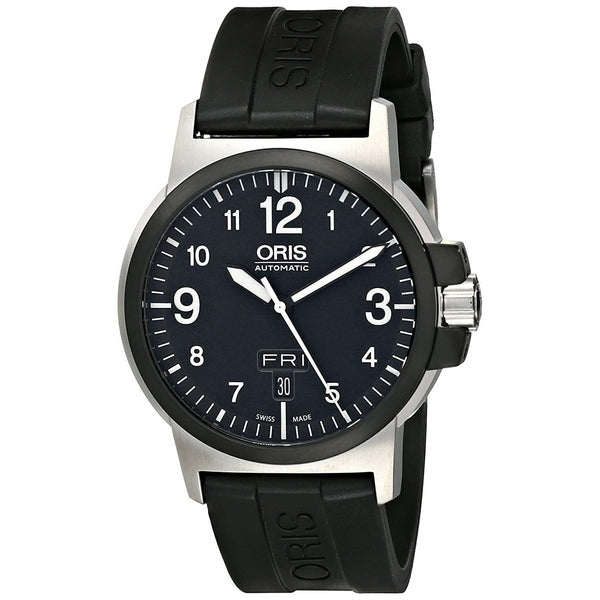 Oris Men's 73576414364RS BC3 Black Silicone Watch