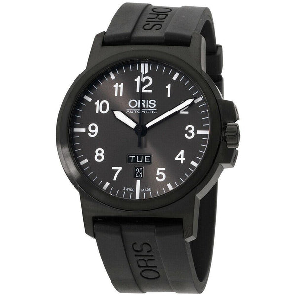 Oris Men's 73576414733RSBLK BC3 Black Silicone Watch