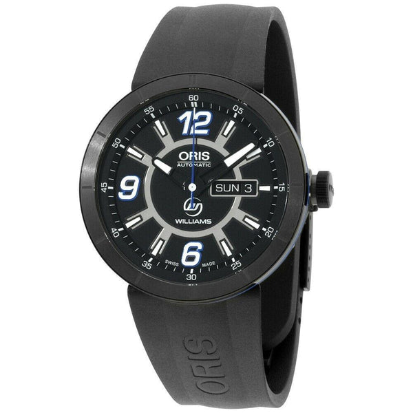 Oris Men's 73576514765RS TT1 Black Silicone Watch