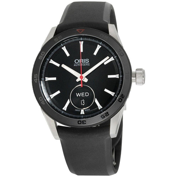 Oris Men's 73576624424RS Artix GT Day Date Black Rubber Watch