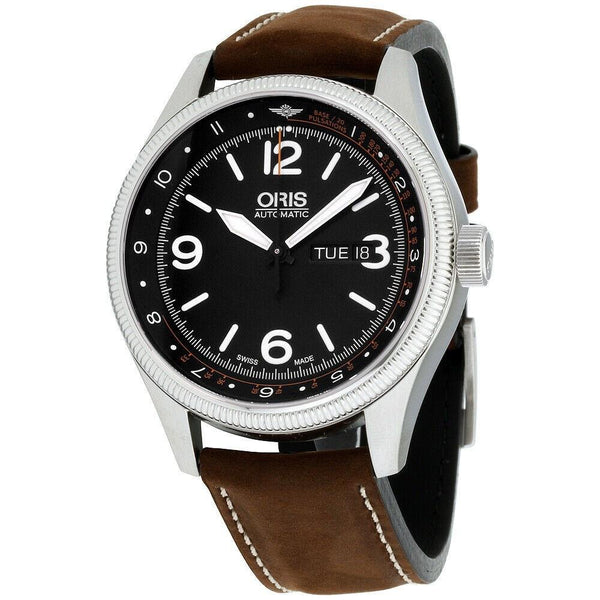 Oris Men's 73577284084LSBRN Royal Flying Doctors Brown Leather Watch