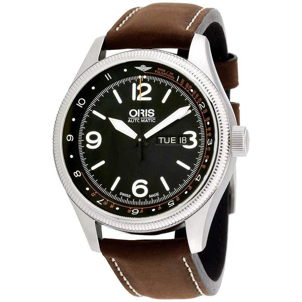 Oris Men's 73577284084LS Royal Flying Doctors  Brown Leather Watch