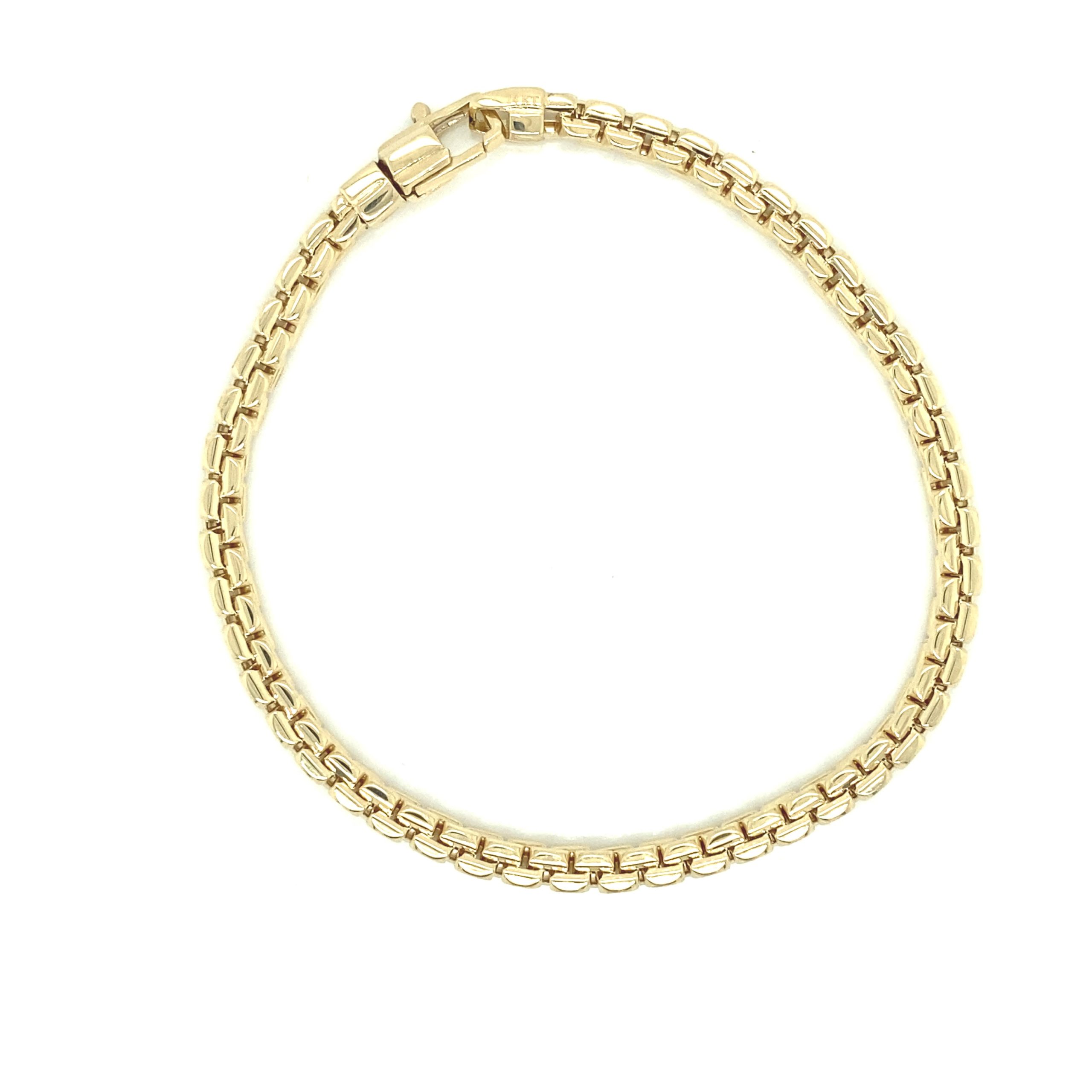 BOX ROUND DIAMOND CUT BRACELET