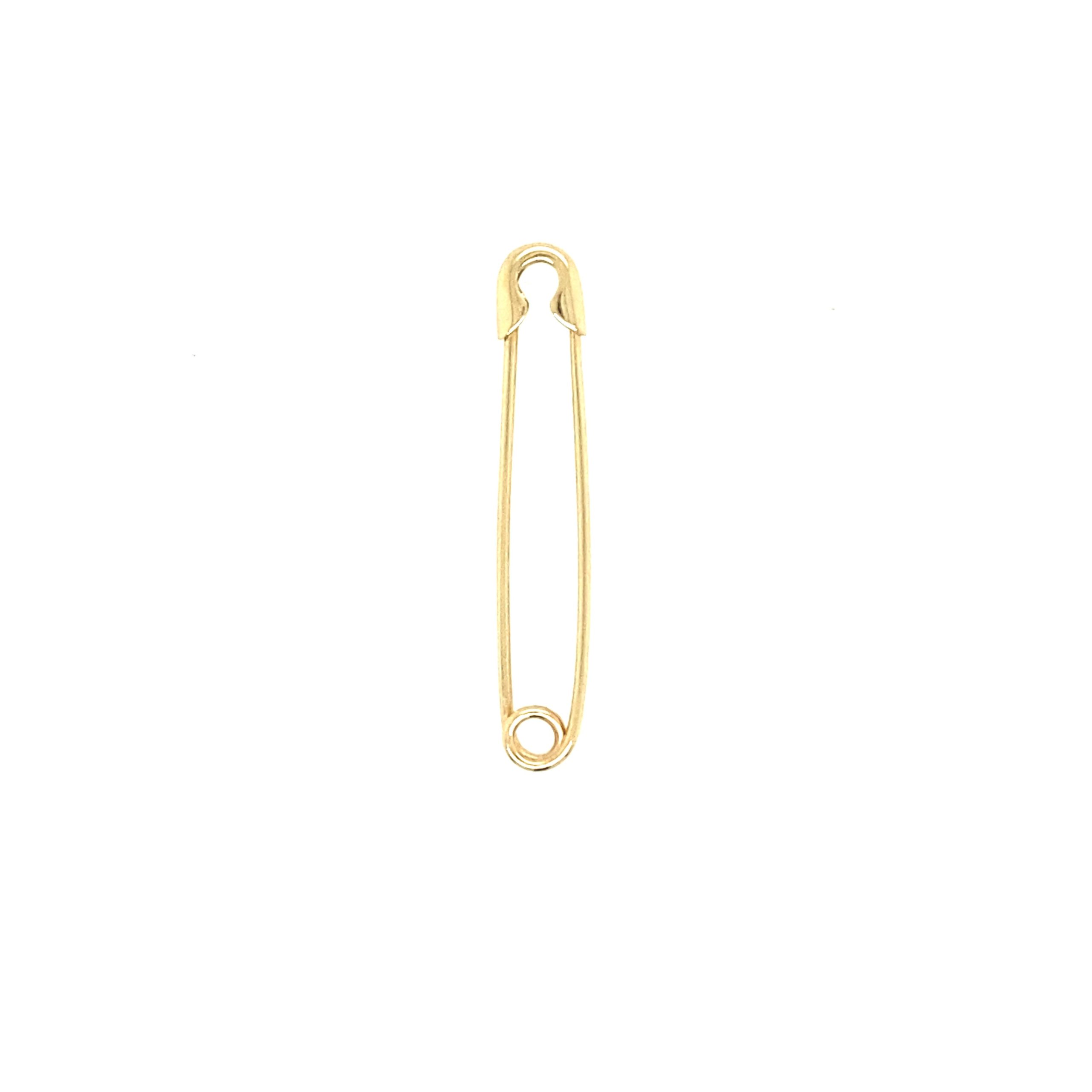 14K Gold Safe Pin Pendant