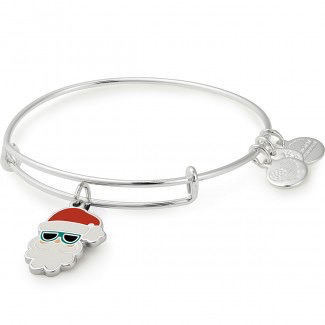 Infusion Sunglasses Santa Charm Bangle Bracelet (Silver)