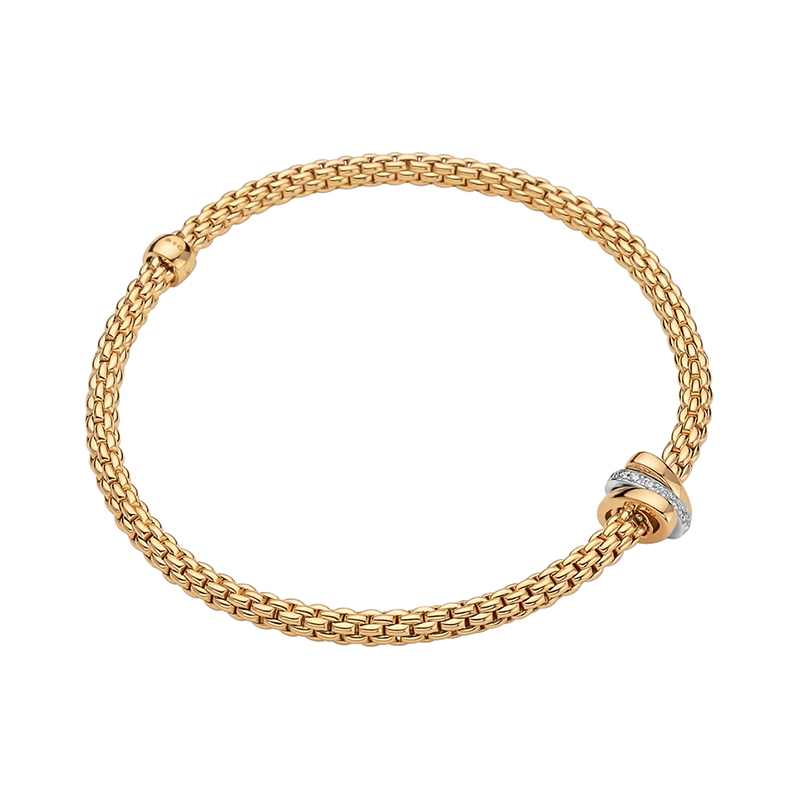 Diamond Flexible Bracelet in 18K White & Yellow Gold 74408BX_BB_G_GBG