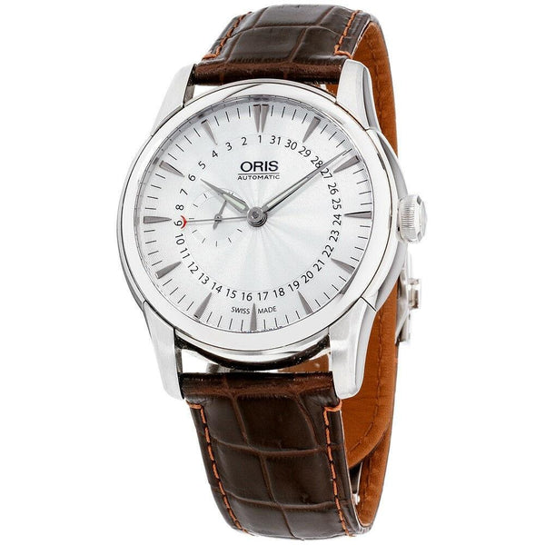 Oris Men's 74476654051LSBRN Artelier Brown Leather Watch