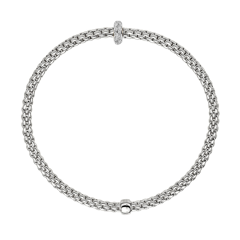 74508BX_BB_B_XBX_00M Diamond Flexible Bracelet In 18 Karat White Gold