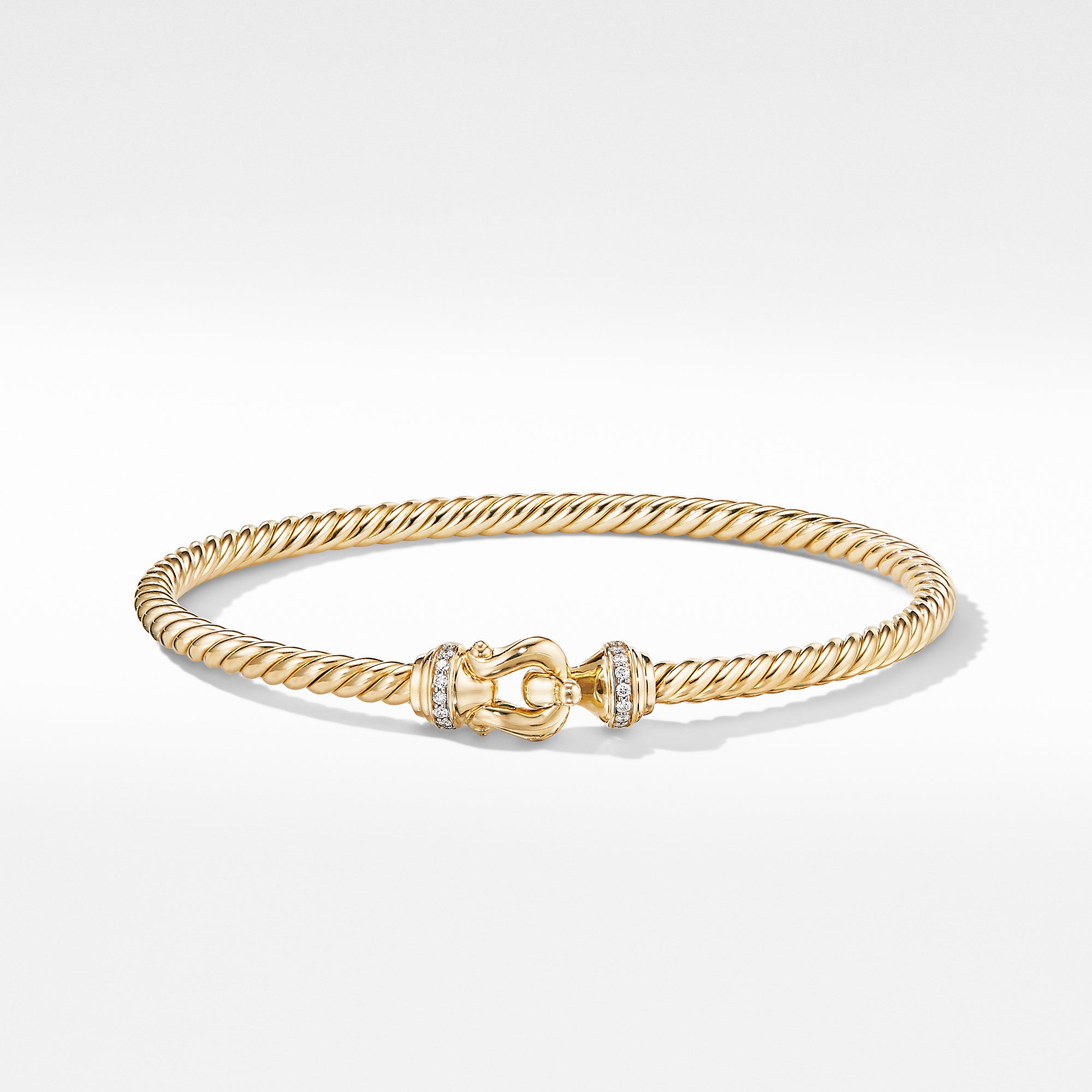 David Yurman Buckle Bracelet in 18K Yellow Gold with Diamonds - B14626D88ADI-883932973389
