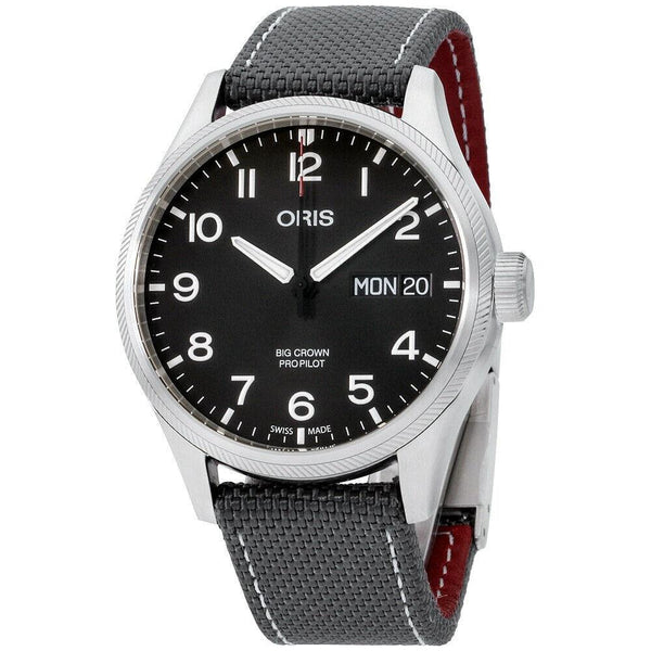 Oris Men's 75276984194TS Big Crown ProPilot Grey Canvas Watch
