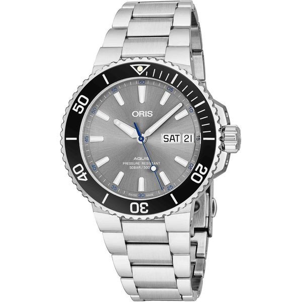 Oris Men's 75277334183MB Aquis Hammerhead Stainless Steel Watch