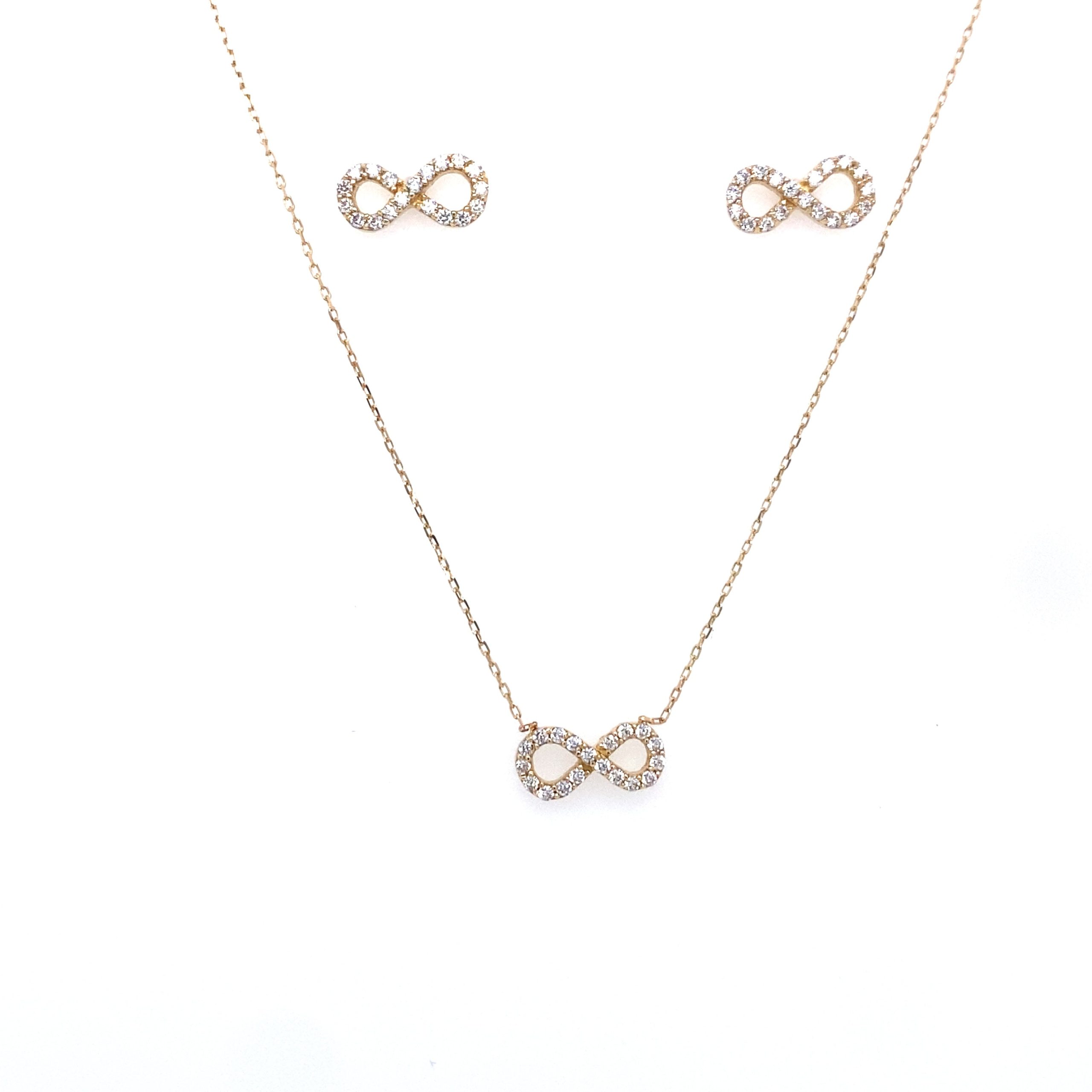 14K Infinity Set Gold