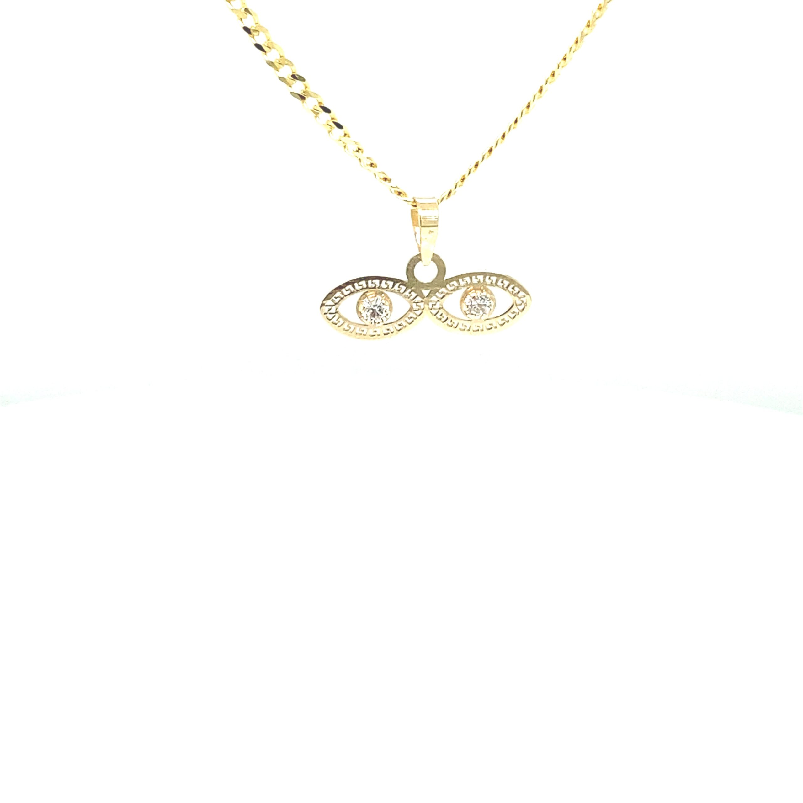 14K SANTA LUCIA EYES PENDANT