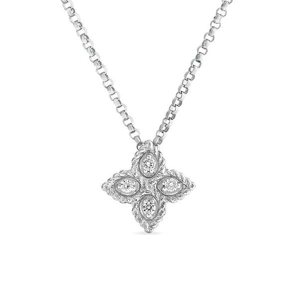 Roberto Coin Princess Flower Diamond Necklace