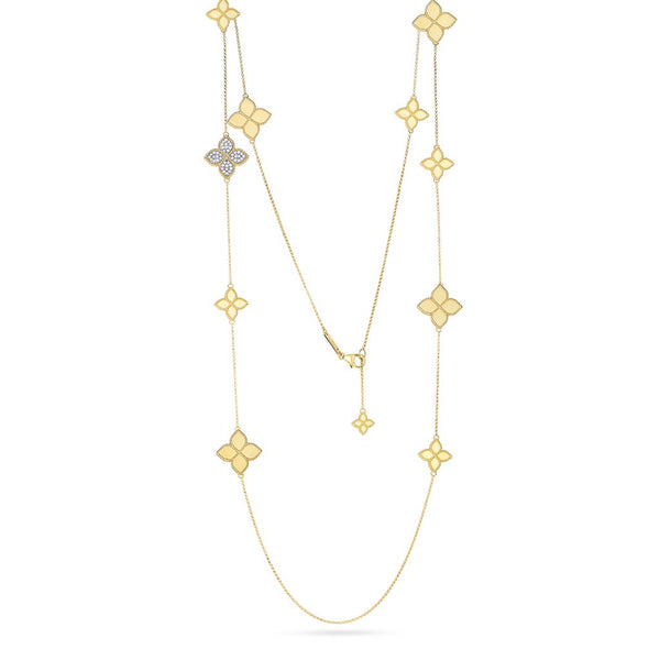 Roberto Coin Princess Flower Station Necklace