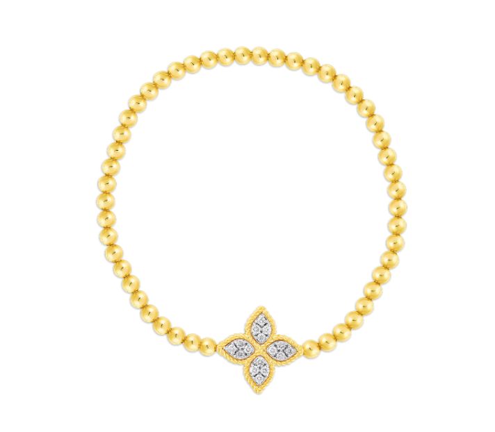 ROBERTO COIN 18KY MED PRINCESS FLOWER BRACELET
