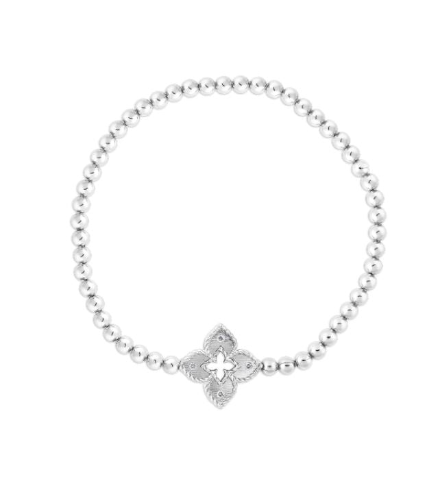 ROBERTO COIN 18KW VENETIAN .03CT DIA BRACELET