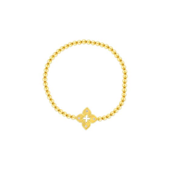 ROBERTO COIN PETITE 18K YELLOW GOLD STRETCH VENETIAN PRINCESS BRACELET