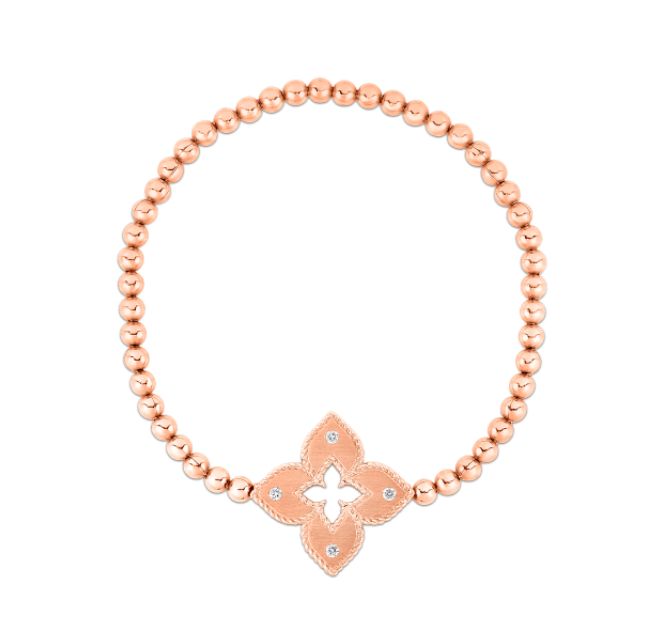 ROBERTO COIN 18KR VENETIAN .04CT DIA BRACELET