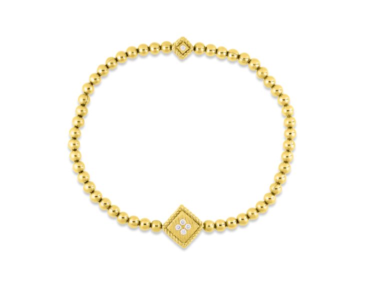 ROBERTO COIN 18KY PALAZZO DUCALE .04CT DIAMONDBRACELET