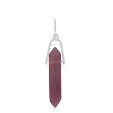 Amethyst Spike Pendant (Silver/Red)