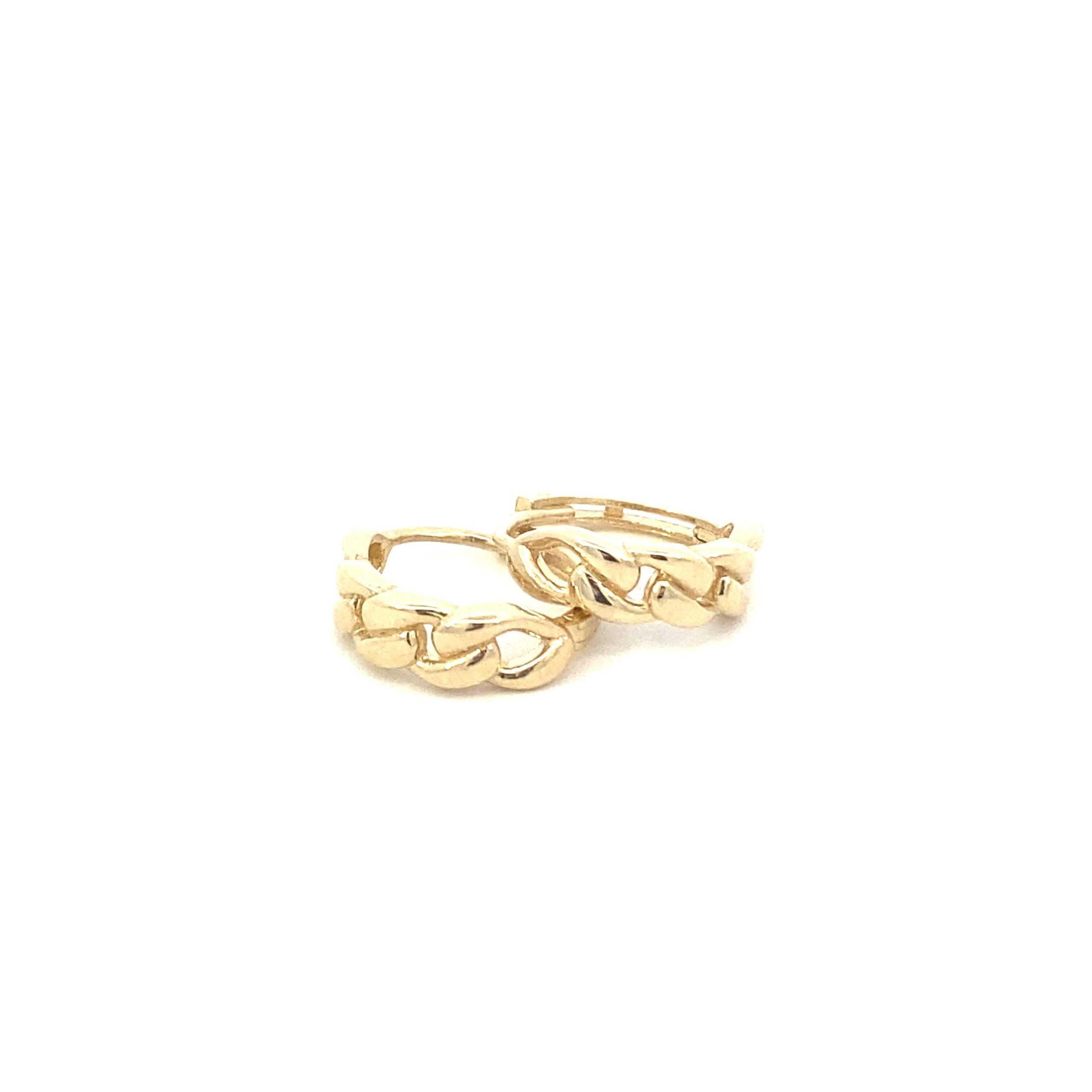 14K Gold Connect Hoops Earrings