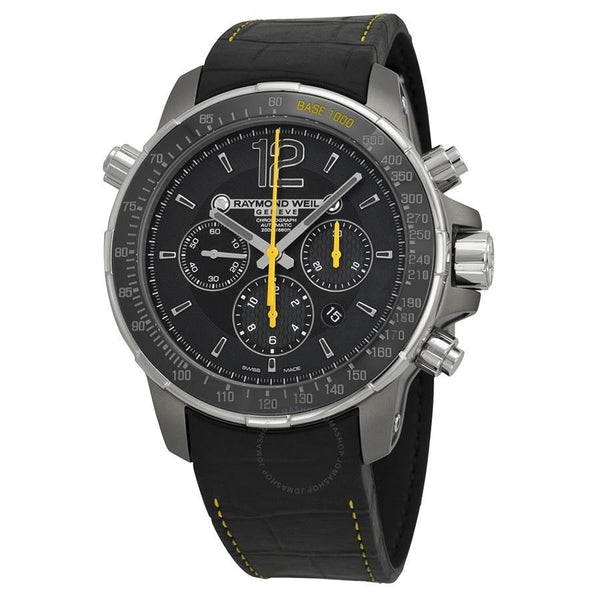 Raymond Weil Men's 7830-TIR-05207 Nabucco Chronograph Automatic Black Leather Watch