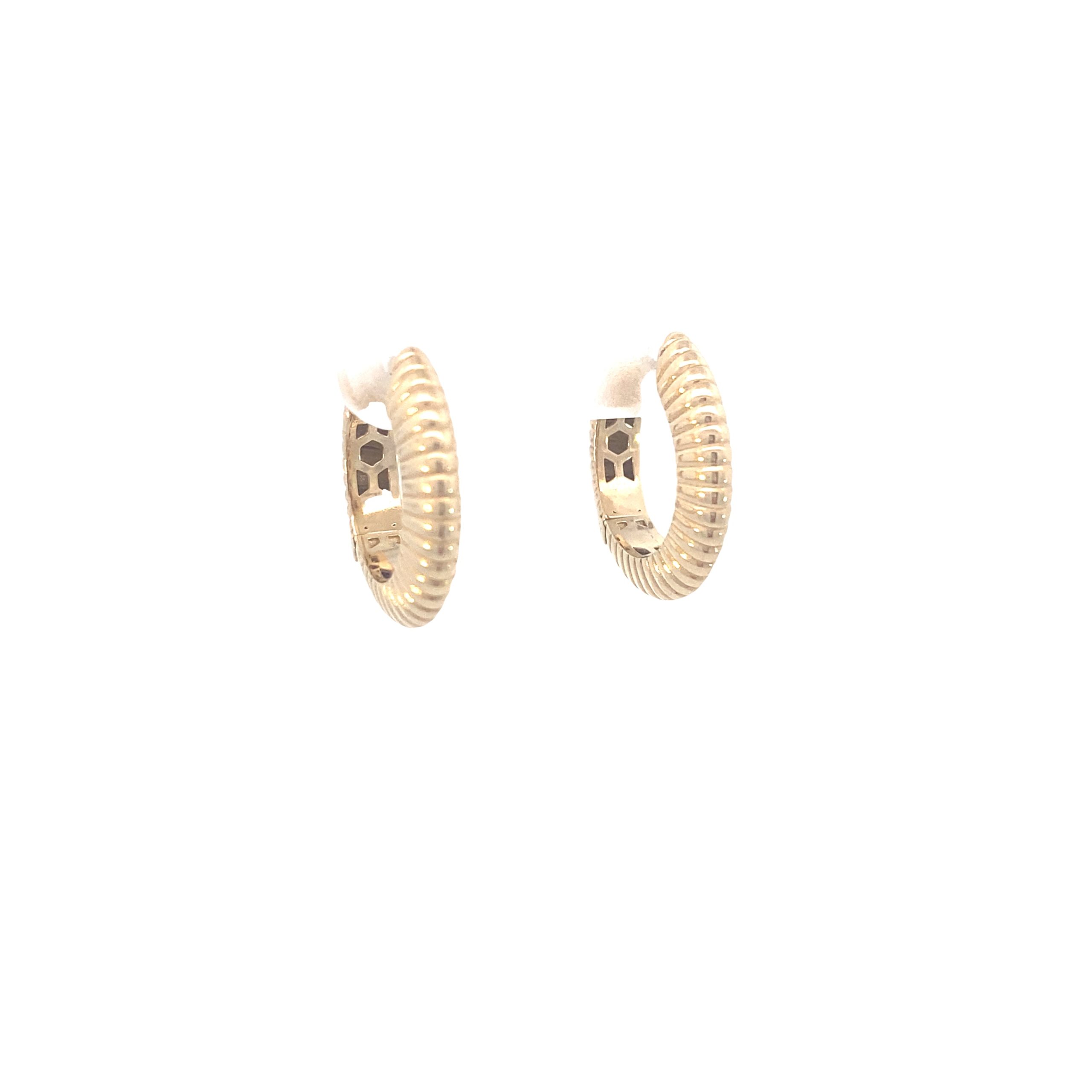 14K Gold Line Shape Hoops
