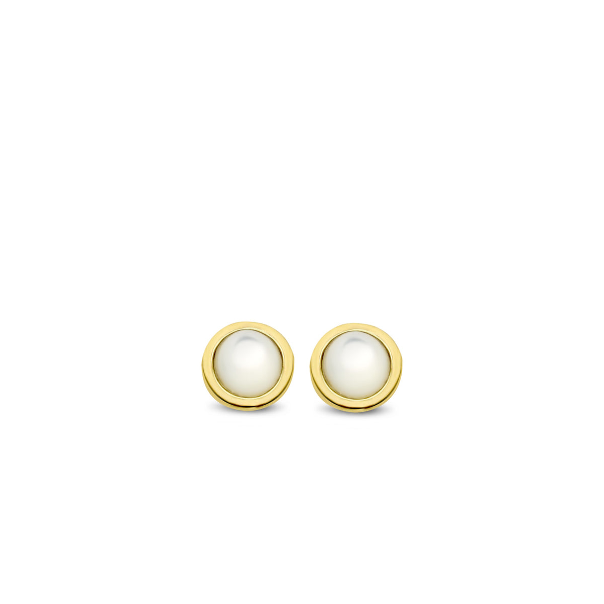 Tisento Milano Sterling Silver gold plated White (letter)Earrings