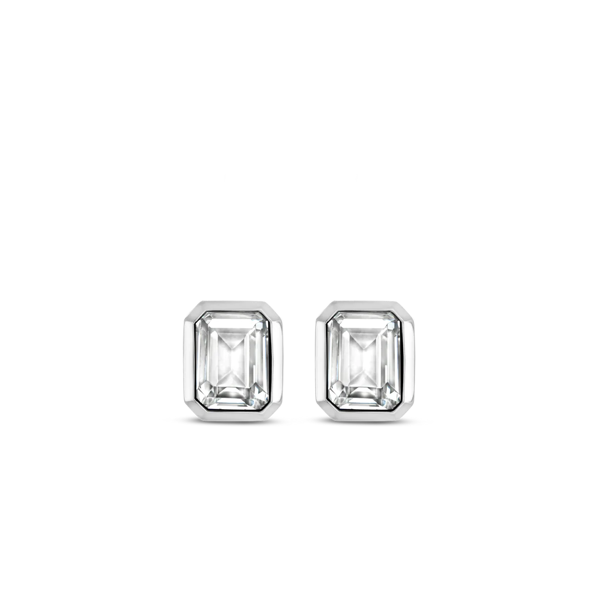Ti Sento Earrings with Square CZ