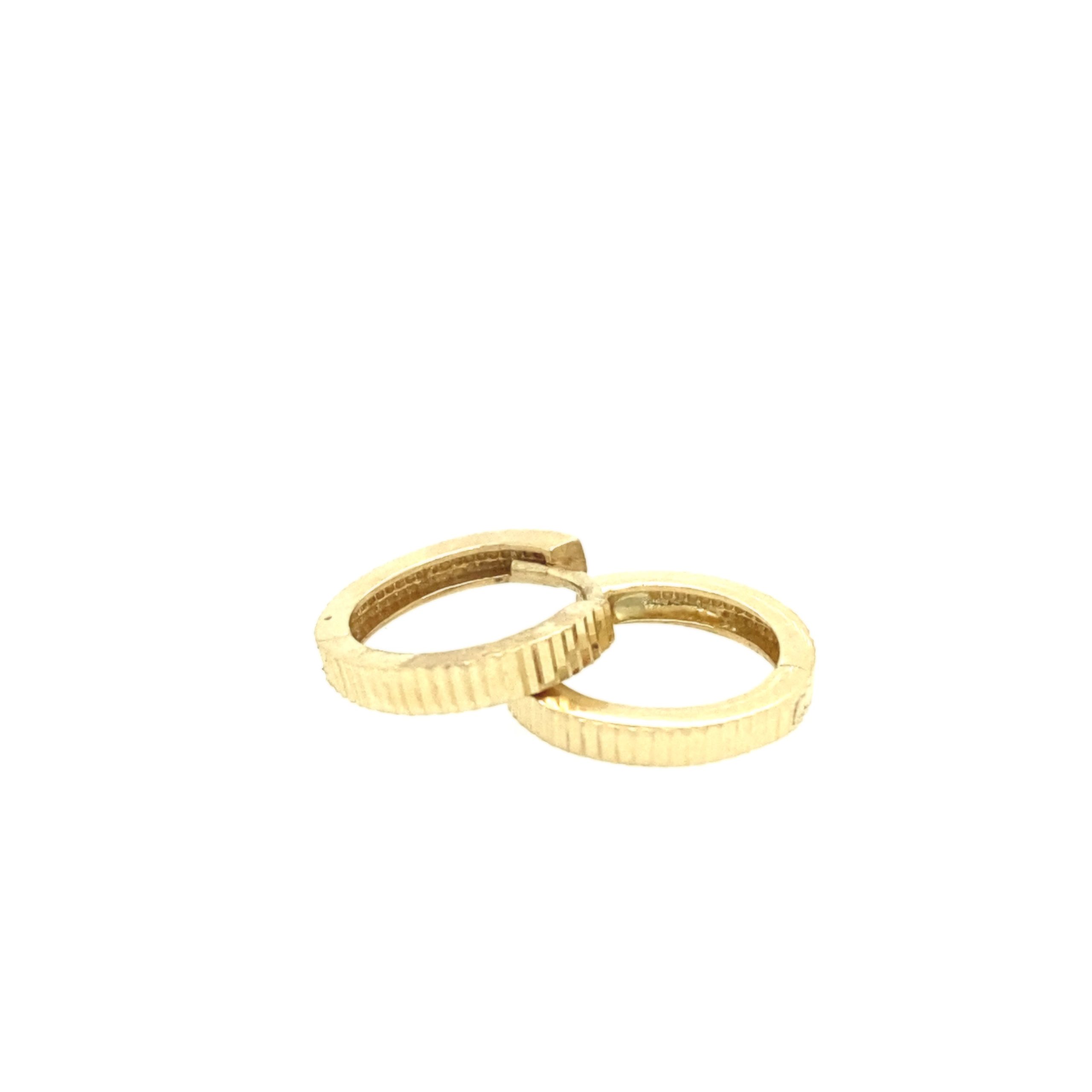14k Gold Line Hoops Earrings