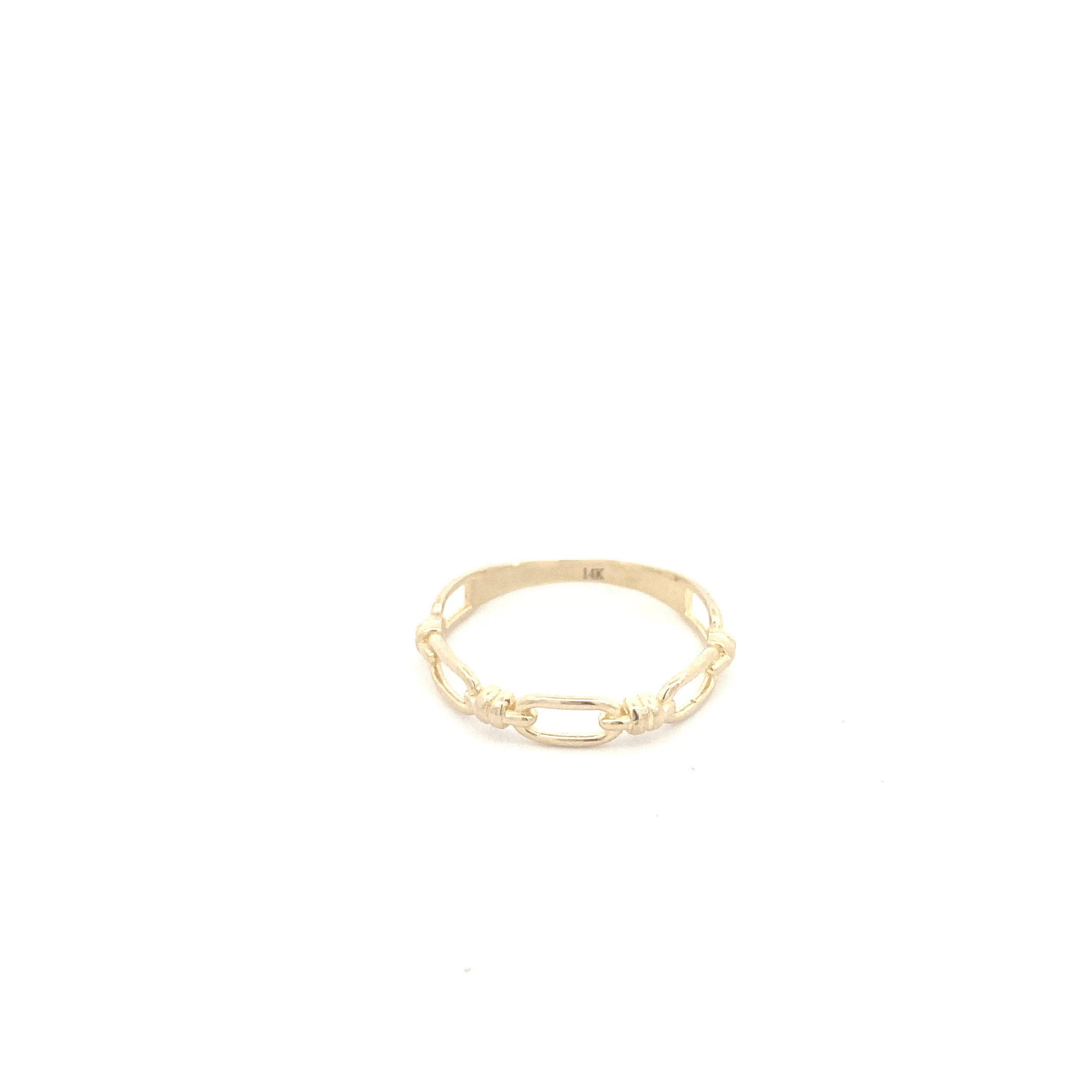 14K Gold Link Knot Ring