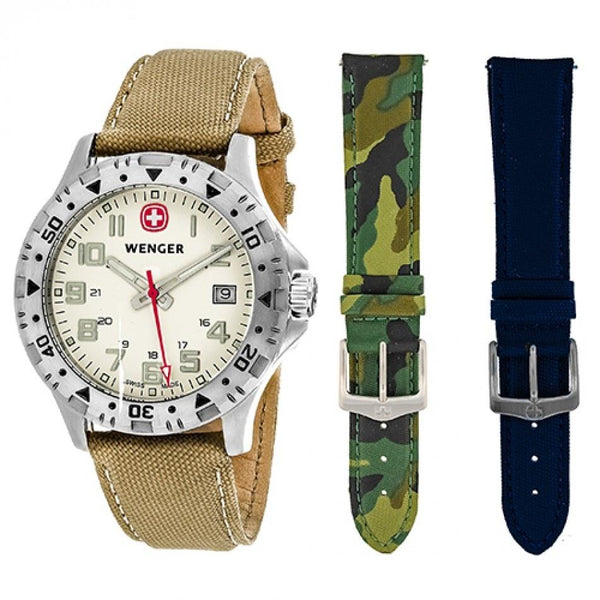 Wenger Men's 79304.A.W Commando Brown Leather Watch