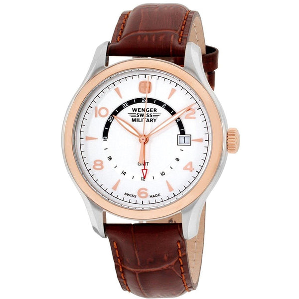 Wenger Men's 79306C Swiss Military Brown Leather Watch