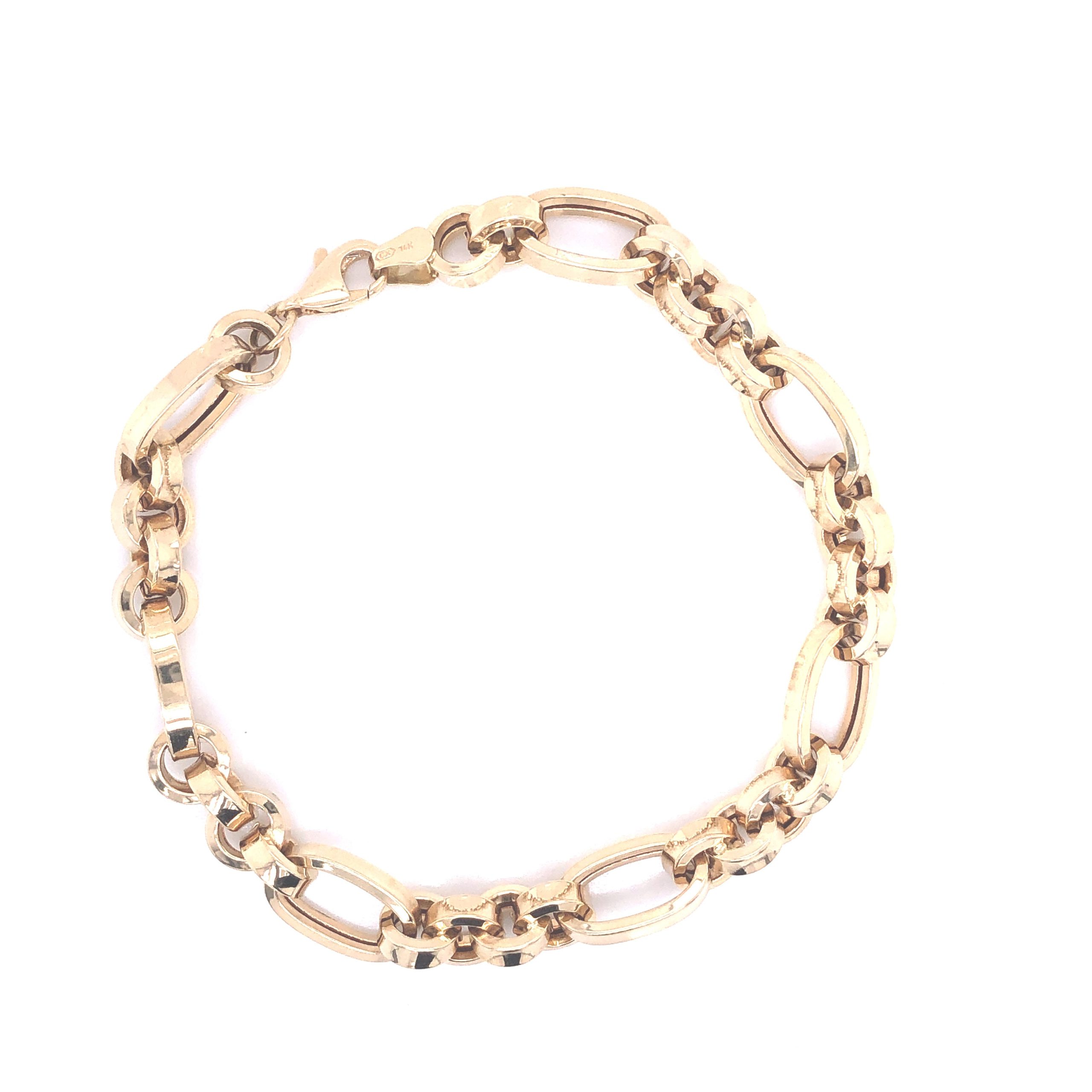 14K Double Link Gold Bracelet